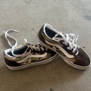 Vans Kids Camouflage Sneakers with White Accents